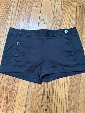 Talula sz 8 Black nautical shorts w cute anchor buttons! nicer fabric